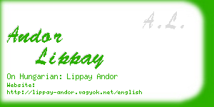 andor lippay business card